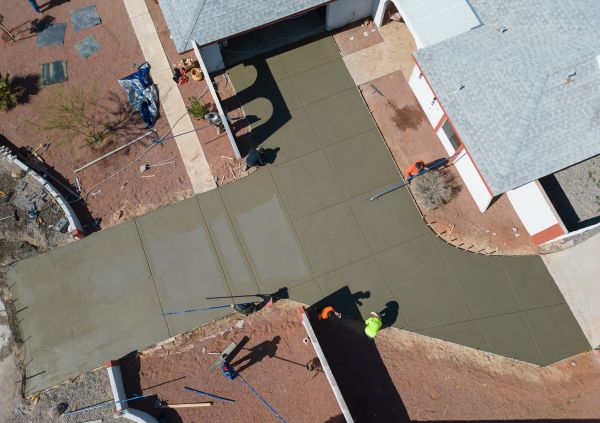 Concrete Driveway Finishing in Temple