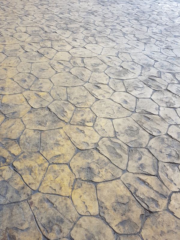 Stamped Concrete Patio Installation detail